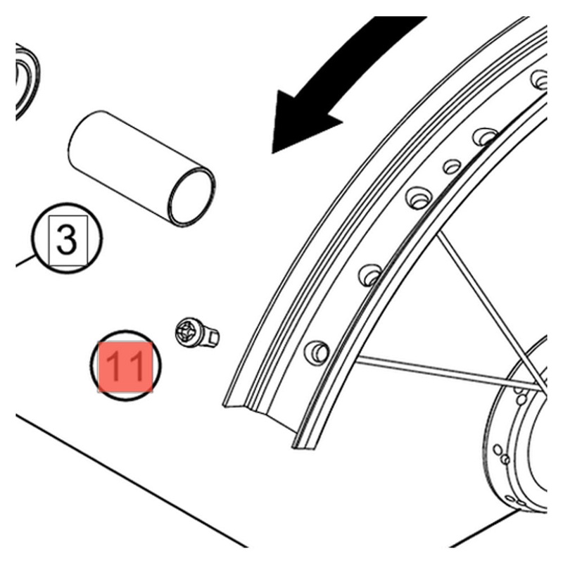 SPOKE NIPPLE M4.5 (A54009072000) GasGas