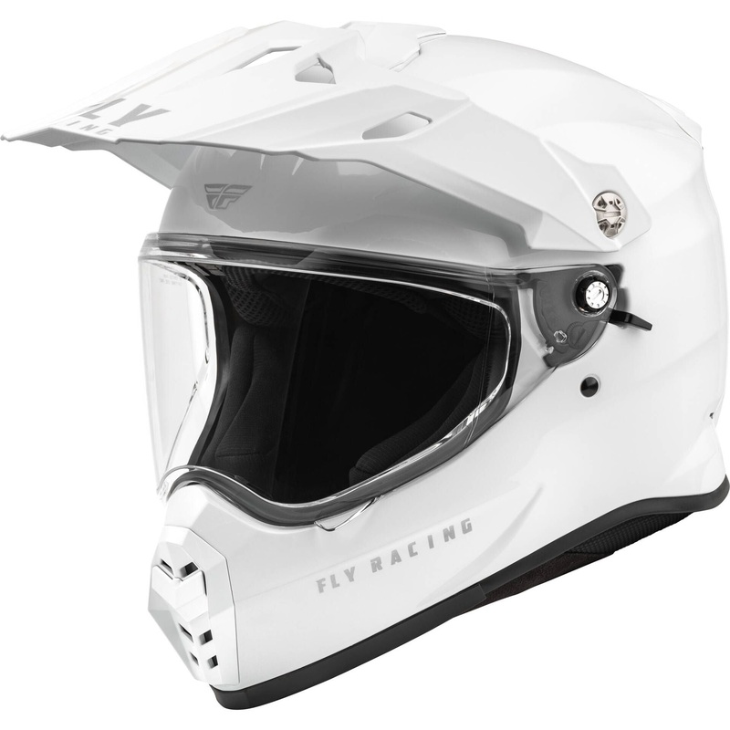 Fly Trekker Solid Helmet (Dual Sport) White SM/55-56
