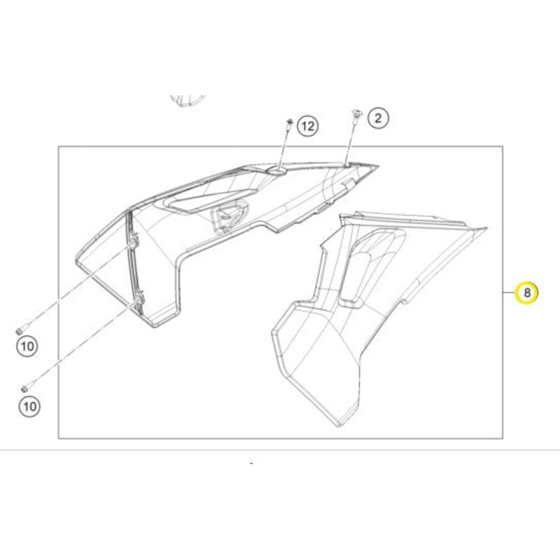 Spoiler kit Enduro TE 300 PRO 2025 (A36008054000ABD)