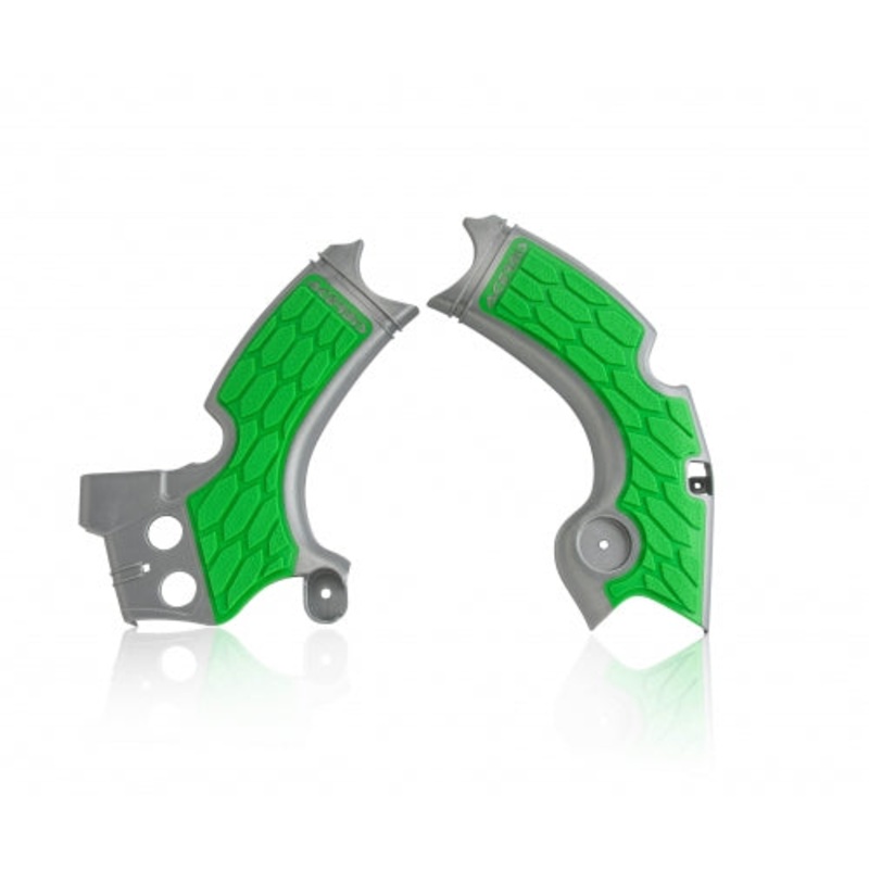 X-GRIP FRAME PROTECTOR FOR KAWASAKI KX 250 KX 250 F 2015-20 grey/green