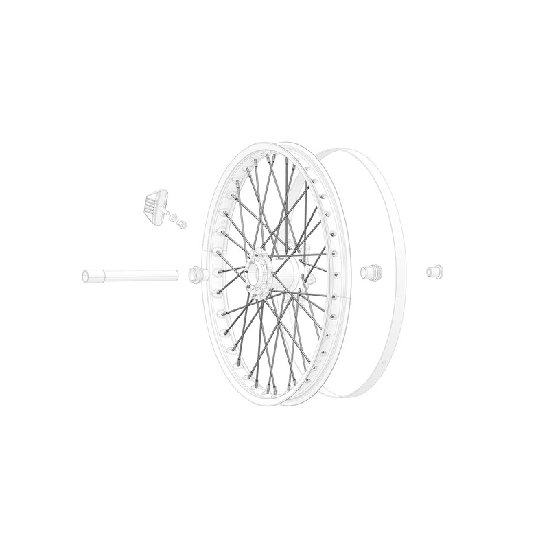 Front wheel spokes for 21″