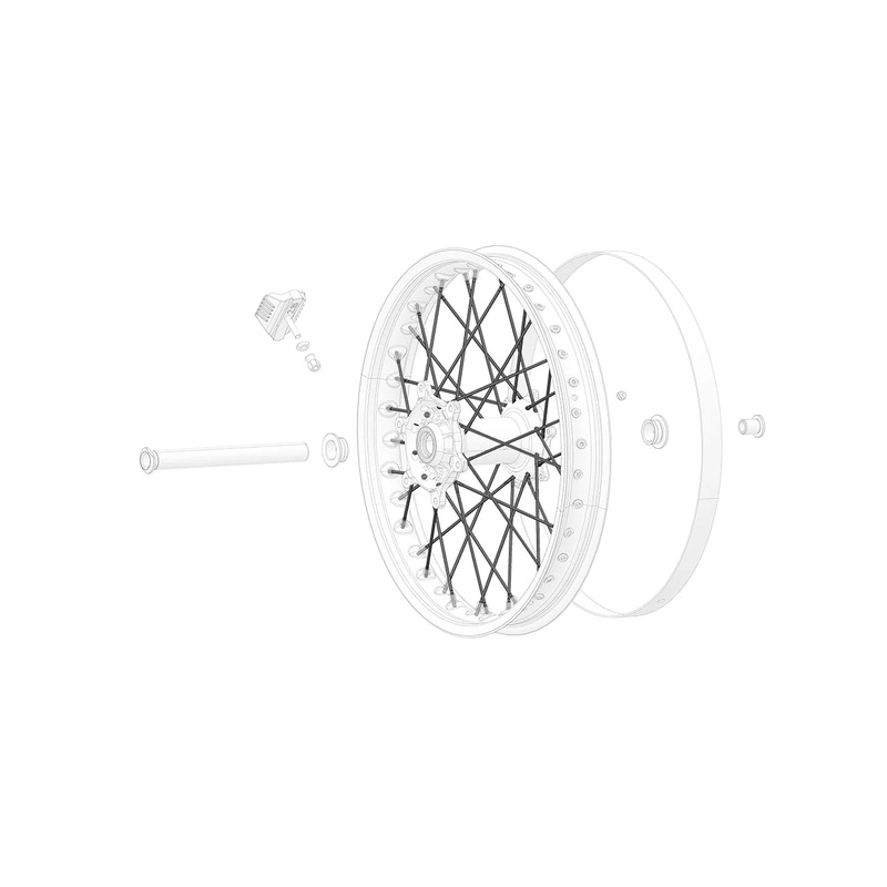 Rear wheel spokes for 19″