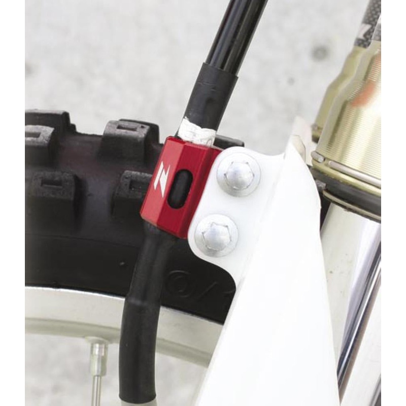 Front brake hose holder KX KXF / RM RMZ 04-22 red Red