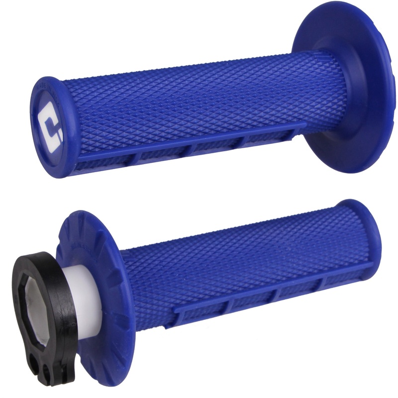 Half Waffle MX Lock-On Grip Set Blue Blue