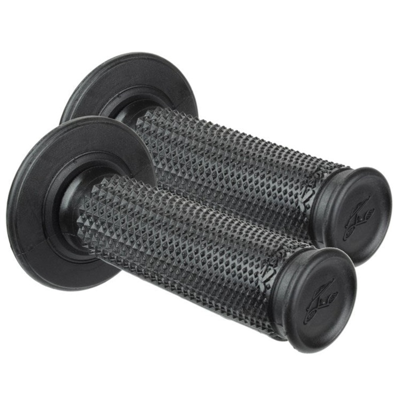 HANDLEBAR GRIP MX ULTRA TACKY DUAL COMPOUND TAPERED 1/2 WAFFLE BLACK Black