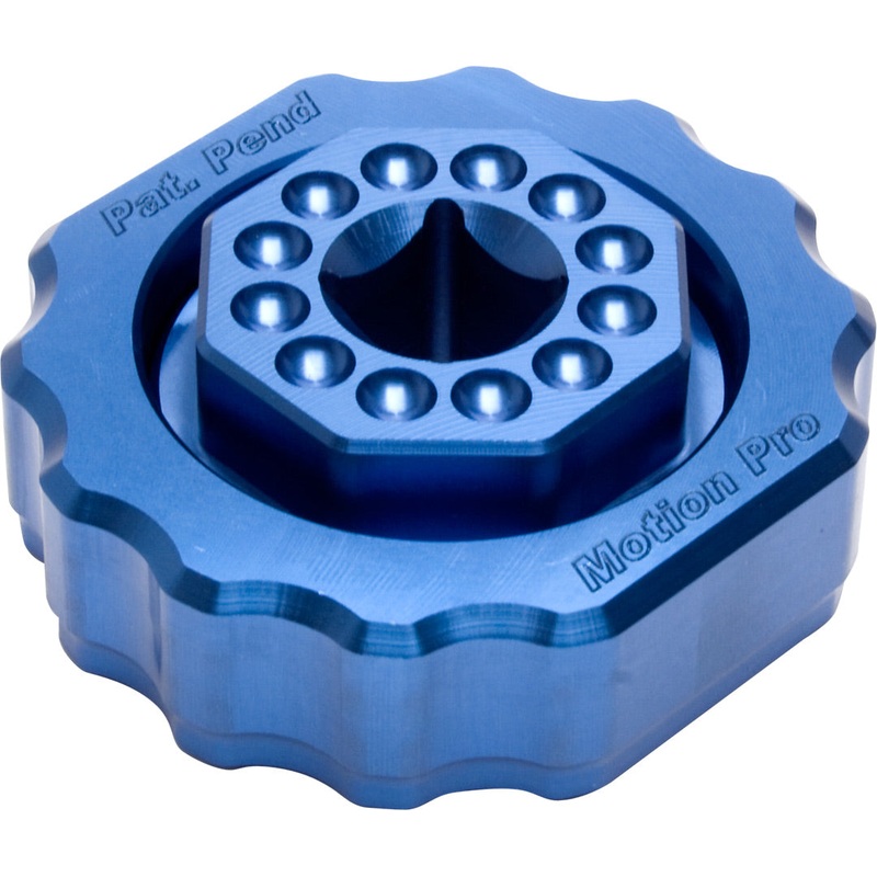 2-Piece fork tool for KYB twin chamber forks (cap and compression cartridge) One size Blue