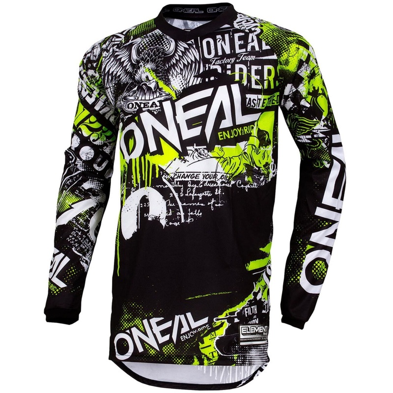 ELEMENT Youth Jersey ATTACK Large Black / Yellow