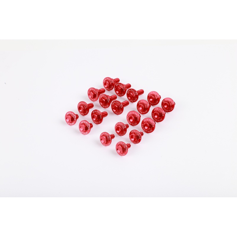 Aluminium Bolt Set for Plastics CRF250R 14-17, CRF450 13-16 Red One size Red