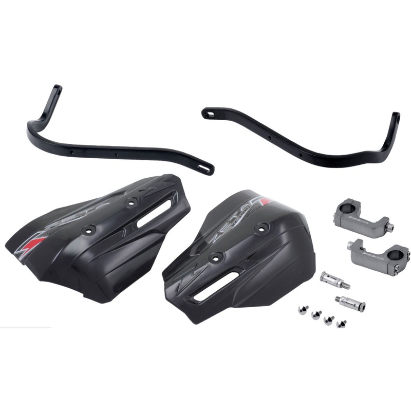 Armor Hand Guard Adventure Bike 22.2mm bars U Clamp Black One size Black