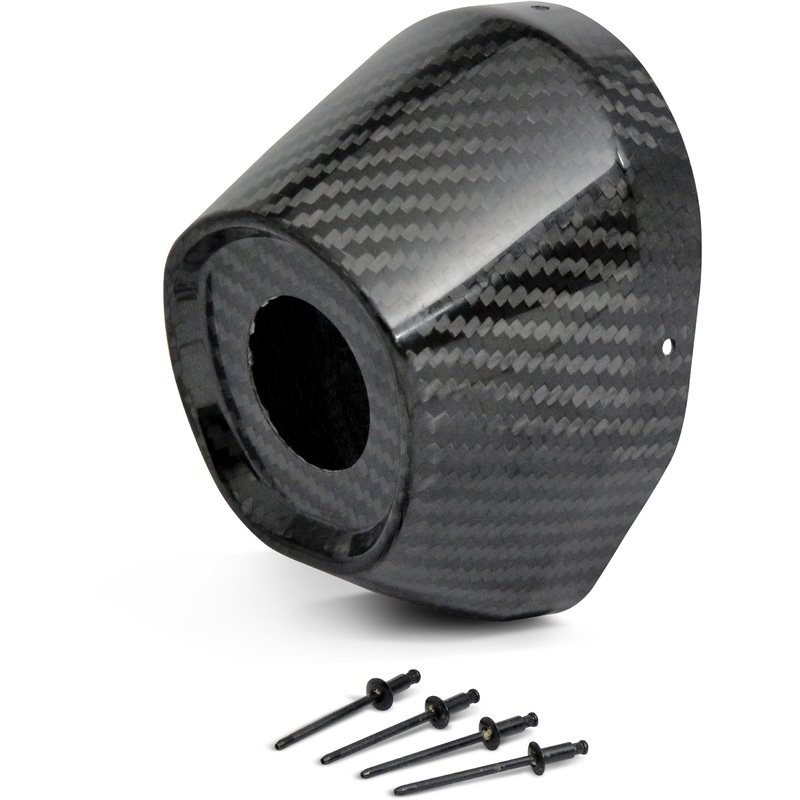 Carbon end cap 3.5″ hole 1 1/4 – Fits CRF Dual 3.5 1 1/4 Black