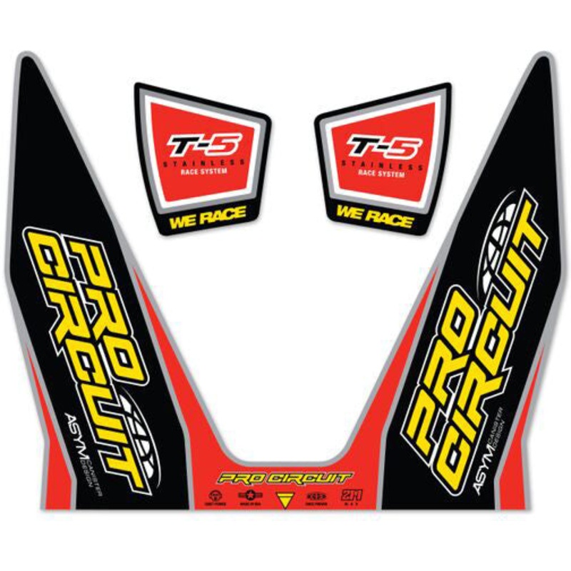Replacement T-5 decals One size Red / Black / Yellow