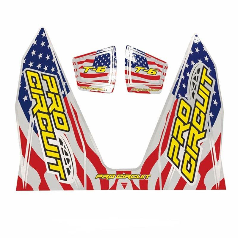 Replacement T-6 wrap and end cap decals – Mini/Dual CRF Stars and Stripes One size Red / White / Blue