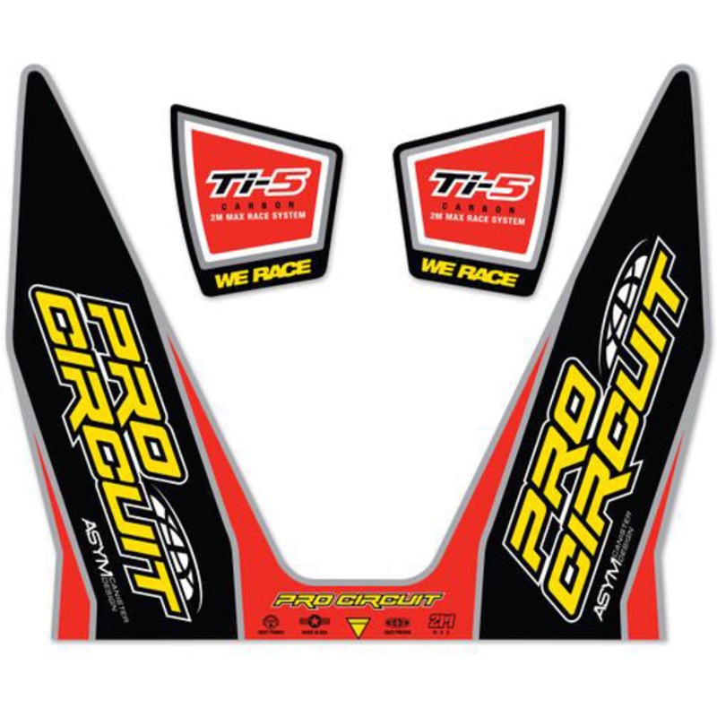 Replacement Ti-5 decals One size Red / Black / Yellow