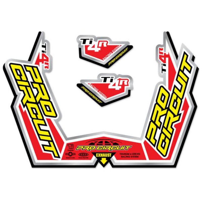Ti-4R sticker kit One size Red / Yellow