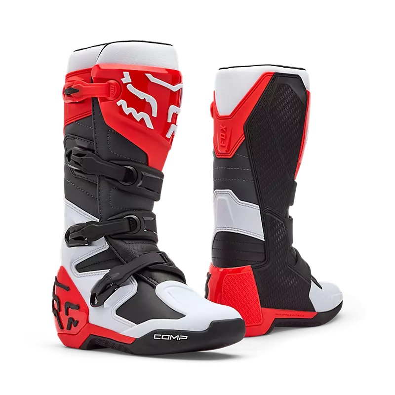 COMP BOOT – WHITE/FLORESCENT RED 8