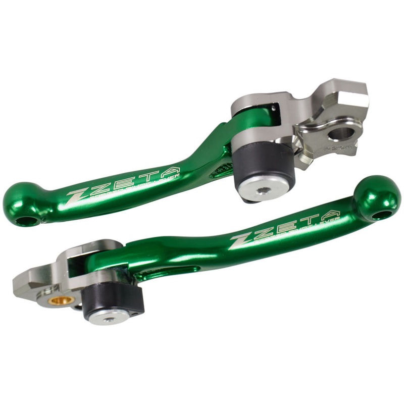 Pivot brake/clutch Lever Set KX250F 13-20 KX450F 13-18 Green One size Green