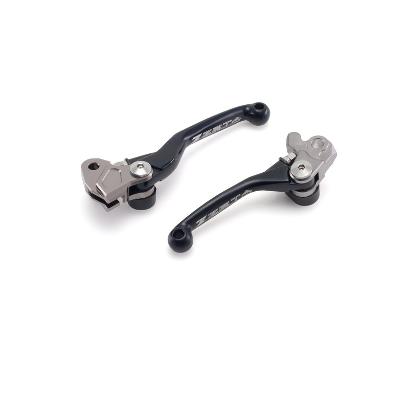 Pivot brake/clutch lever set KXF250 13-20 KXF450 13-18 YZ125/250 08-14 One size Black