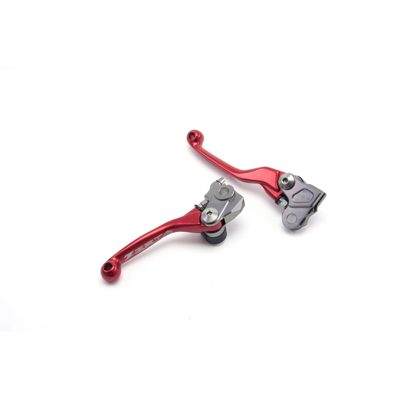 Pivot brake/clutch lever set RMZ250/450 07-22, KX65/85 01-22 One size Red