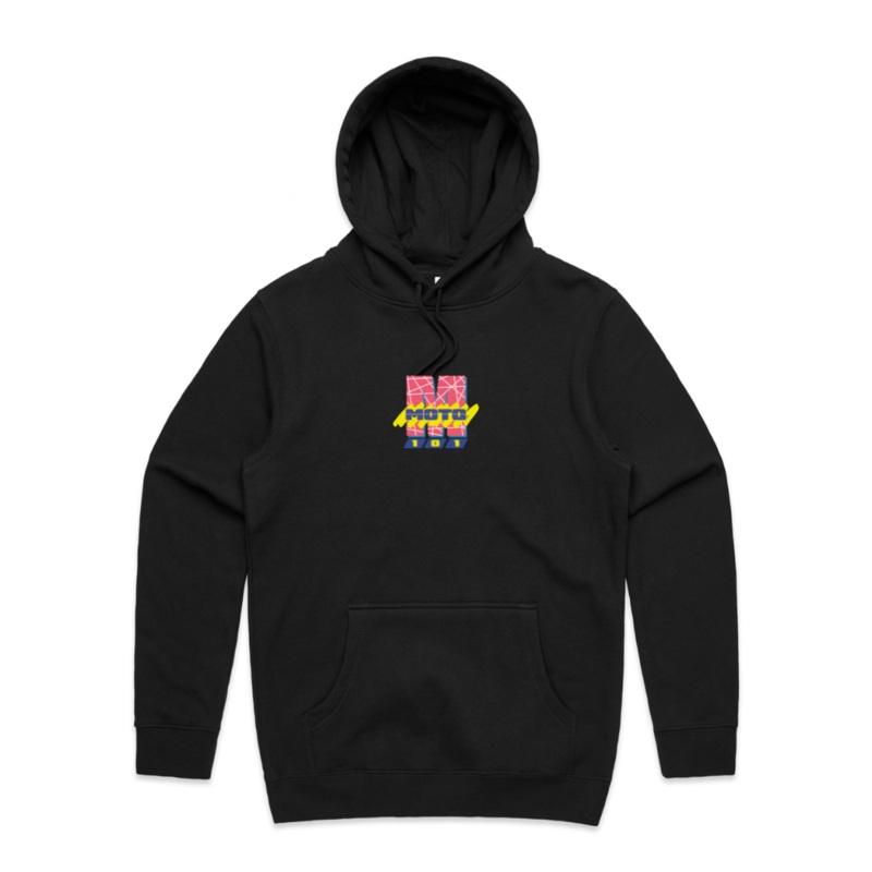 Retro Moto101 Hoodie Small Black