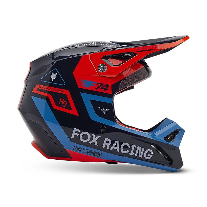 Youth V1 Race Spec Helmet Fluorescent Red YS