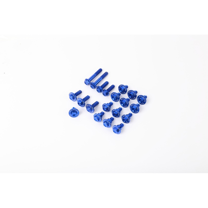 ZETA Aluminium Bolt Set for Plastics KX250F’17- 25pcs Blue One size Blue