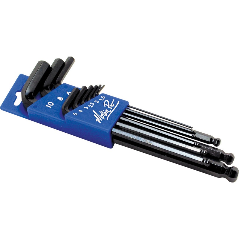 Ball End Hex Allen key Set 9Pc One size Black