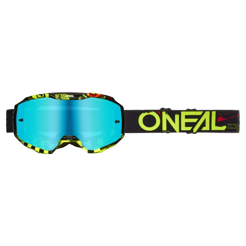 B-10 Goggle ATTACK One size black/neon yellow – radium blue
