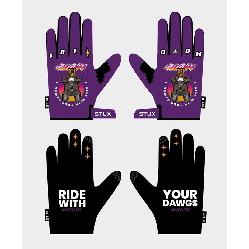 Moto101 Glove  – Bruce Dawg Small