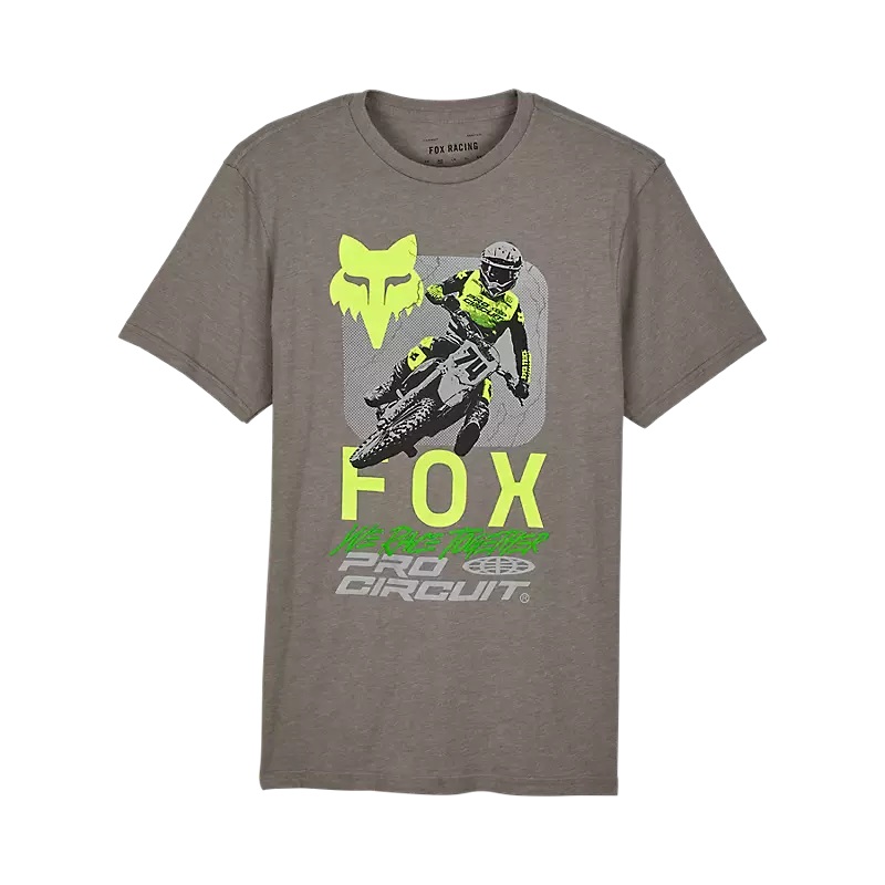 Fox X Pro Circuit Premium Tee Heather Graphite Small