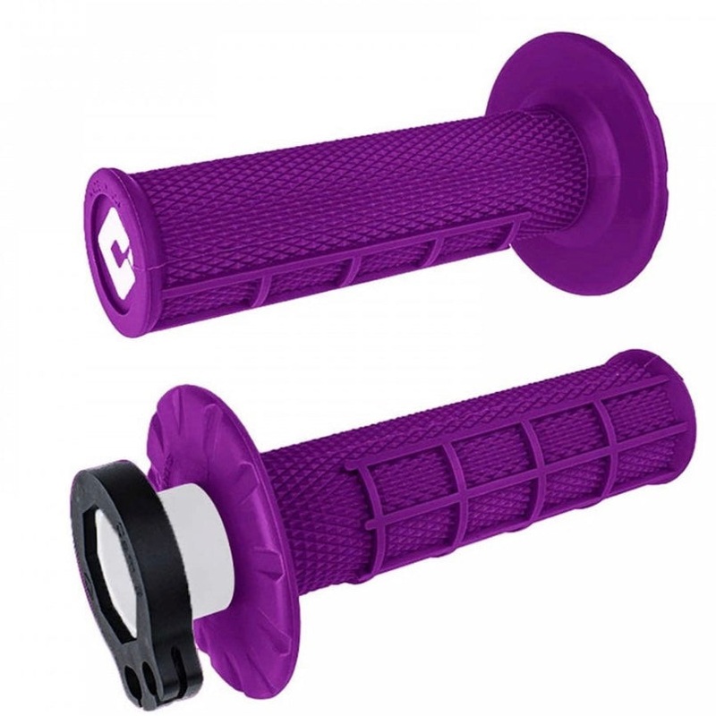 Half Waffle MX Lock-On Grip Set Purple Purple