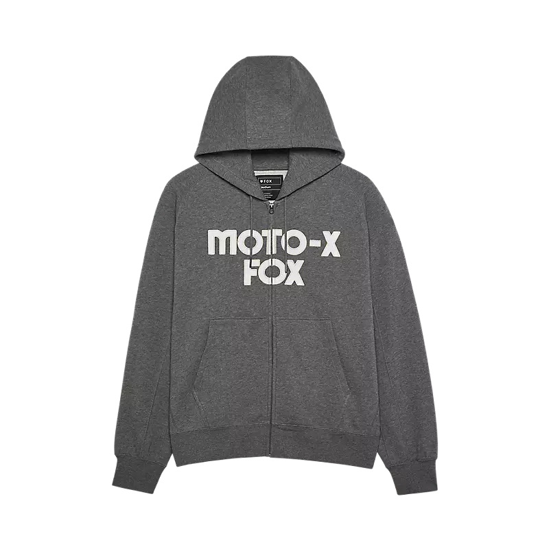 Moto-X Oversized Zip Hoodie Graphite Small