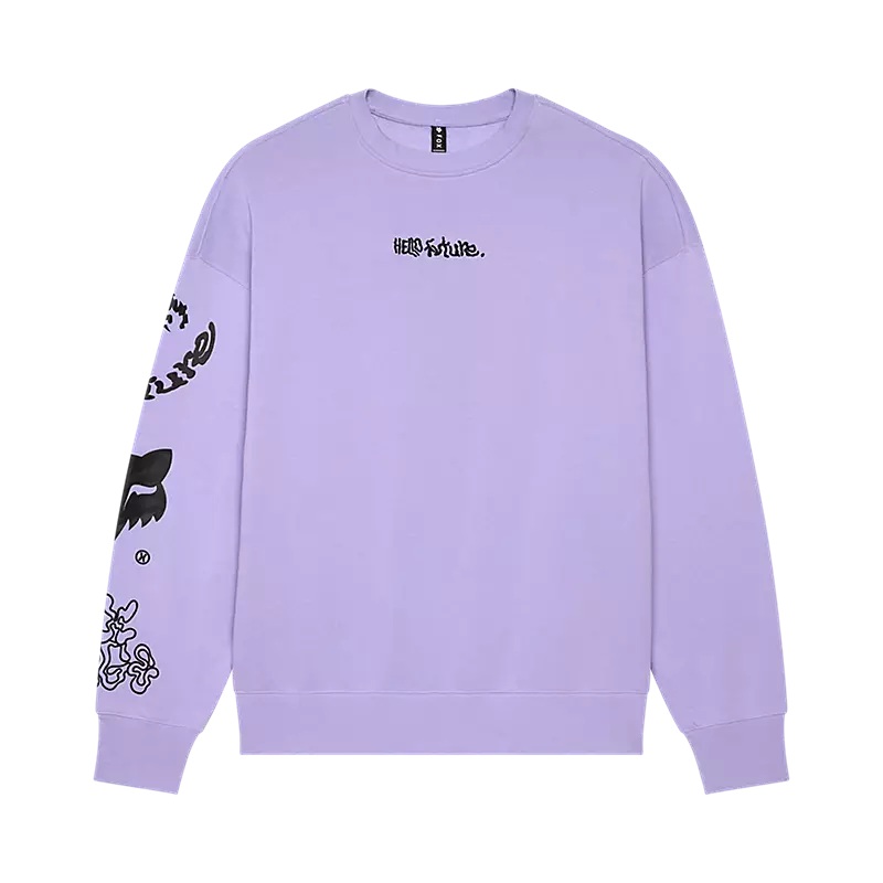 Fox Hello Future OS Crew Sweatshirt – Lilac Small