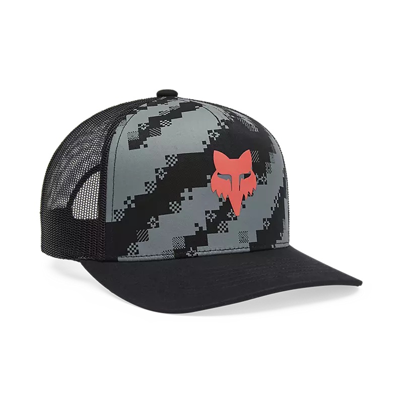 Fox Image Trucker Hat – Black One Size