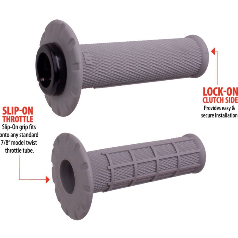 Universal Gripset Lock-on Clutch/Slip-on Throttle – Half Waffle Grey
