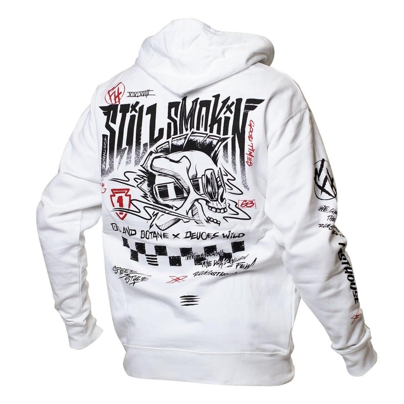 Still Smokin 21 Hoodie M White