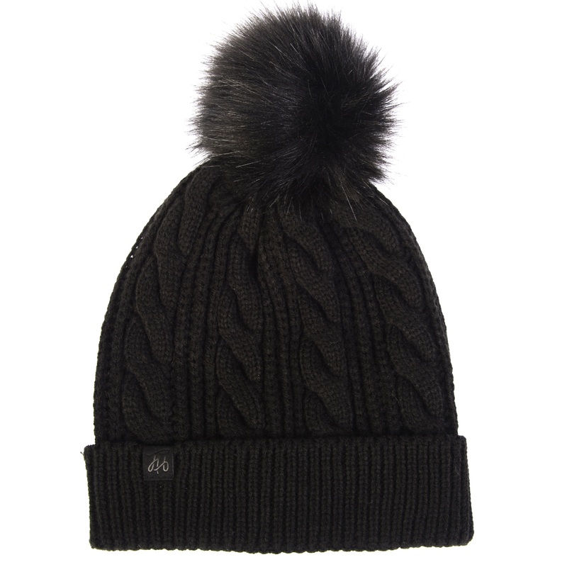 Womens Daylight Pom Beanie – Black