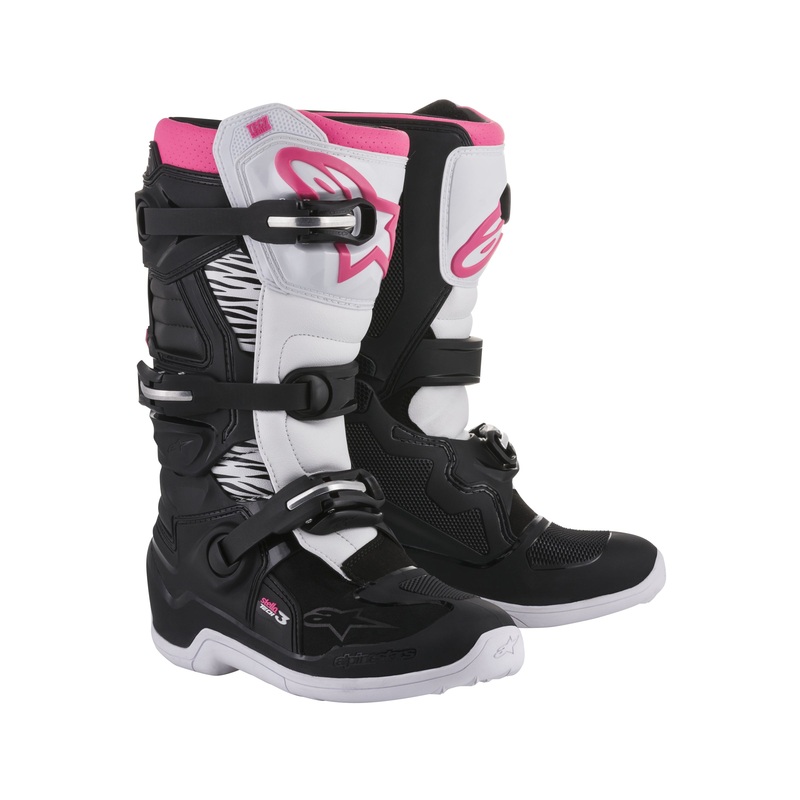 Alpinestars Stella Tech 3 – Black White Pink Boots US 6 / EU 39