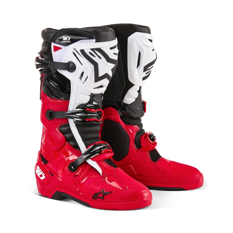 Alpinestars Tech 10 Enduro – Bright Red / Black / White US 10 / EU 44.5