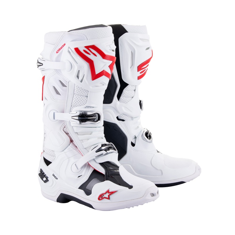 Alpinestars Tech 10 Supervented – White Bright Red Boots US 10 / EU 44.5