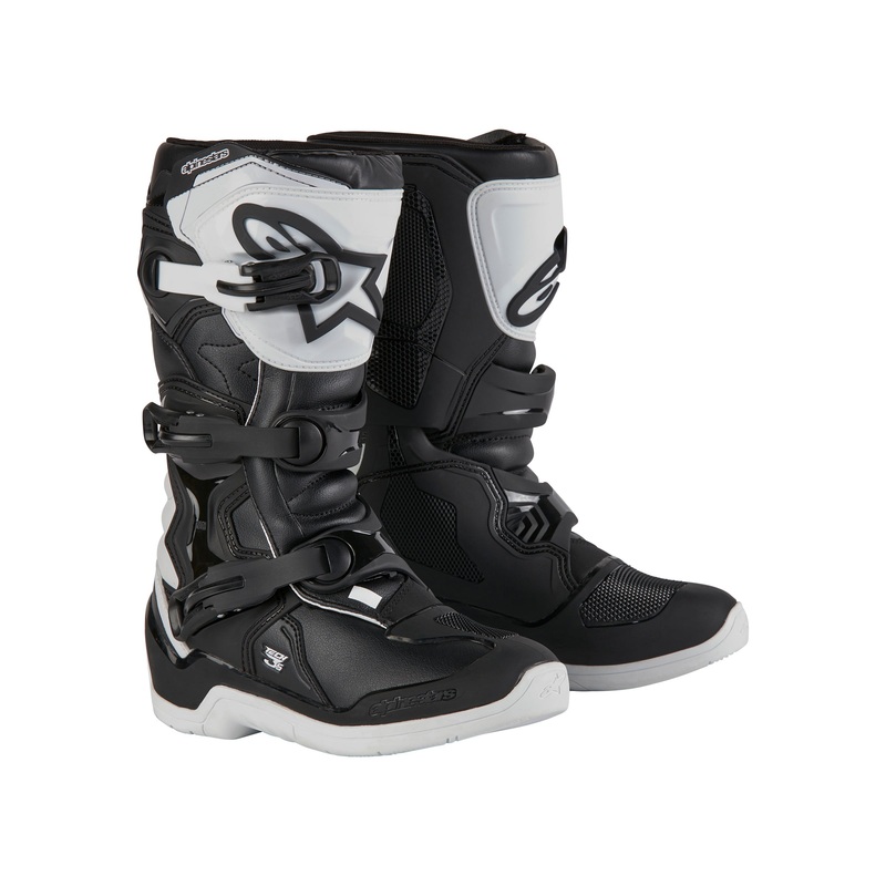 Alpinestars Tech 3S Youth – White Black Boots US 2 / EU 34