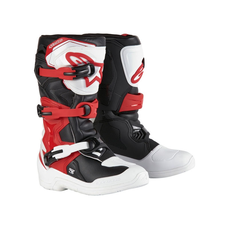 Alpinestars Tech 3S Youth – White Black Bright Red Boots US 2 / EU 34