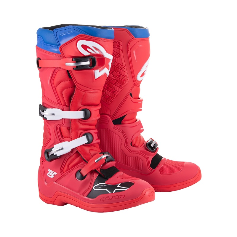Alpinestars Tech 5 – Bright Red Dark Red Alpine Blu Boots US 10 / EU 44.5