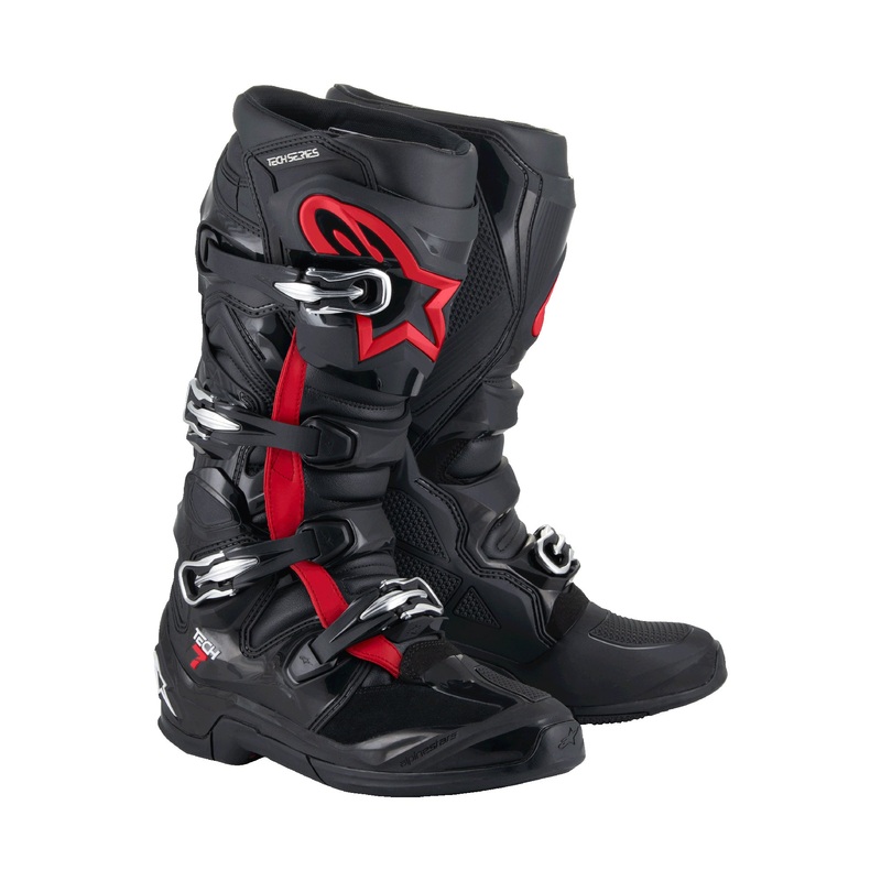 Alpinestars Tech 7 – Black / Red Fluo US 10 / EU 44.5