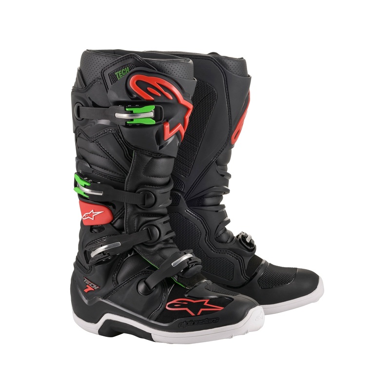 Alpinestars Tech 7 – Black Red Green Boots US 5 / EU 38
