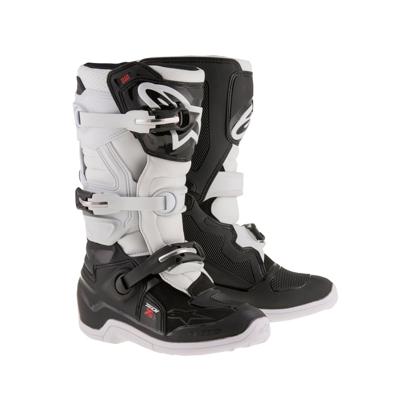 Alpinestars Tech 7S Youth – Black White Boots US 2 / EU 34