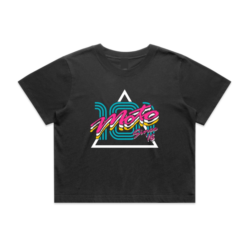 Retro Womens Heavy Faded Crop Tee Small