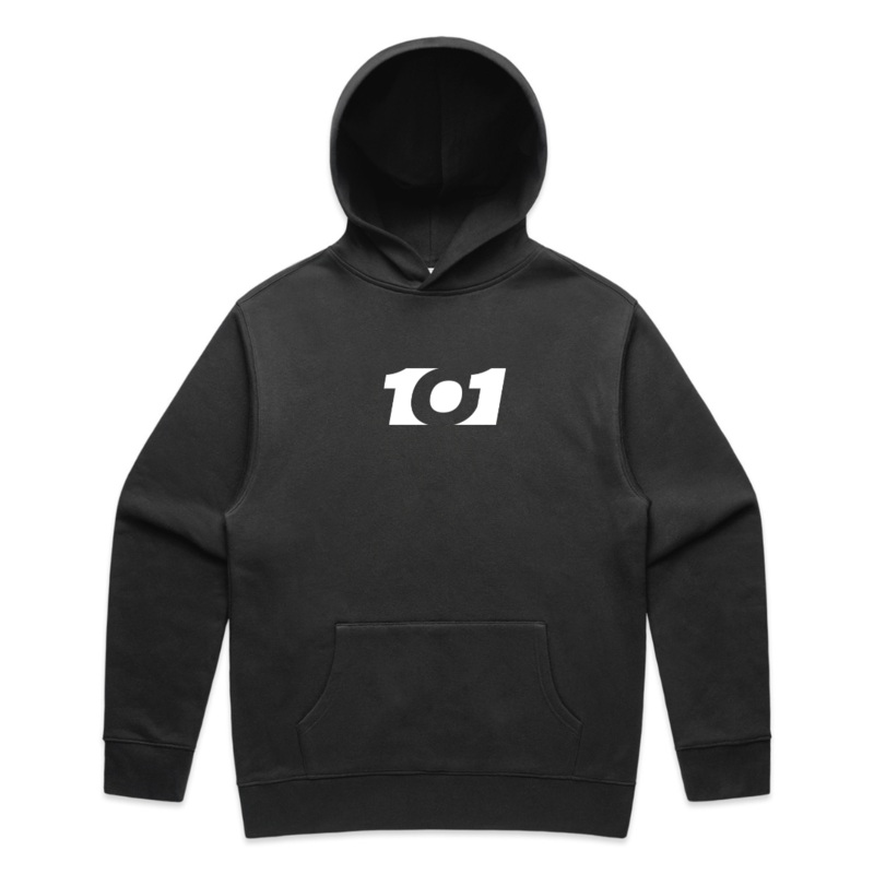 Stamp 101 Hoodie Small Faded Black