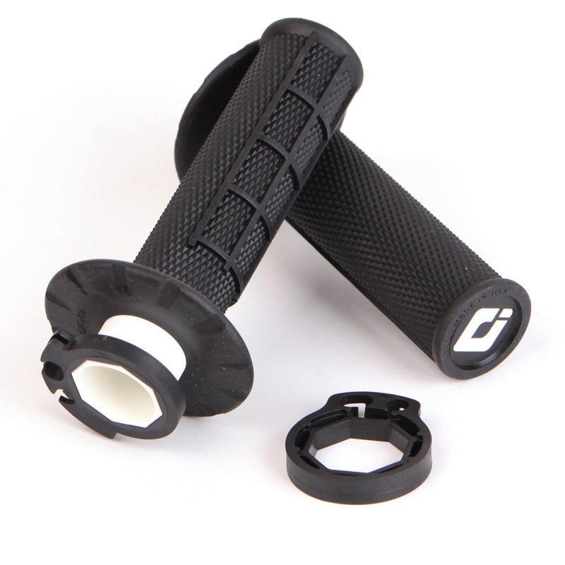 Half Waffle MX Lock-On Grip Set Black Black