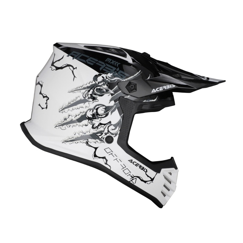 ACERBIS Kids Profile Junior Helmet – White/Black Youth Small