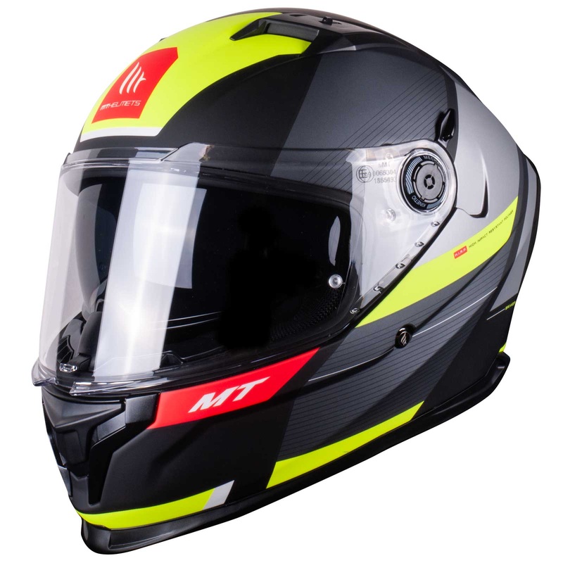 MT Braker SV Chento B3 Matt Black Yellow Full Face Helmet Matt Black XS / 54cm